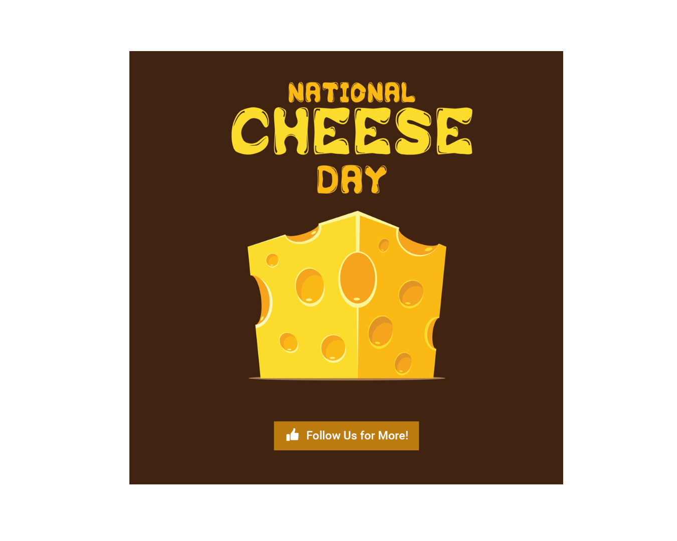 National Cheese Day celebrating the queen of all dairy! West